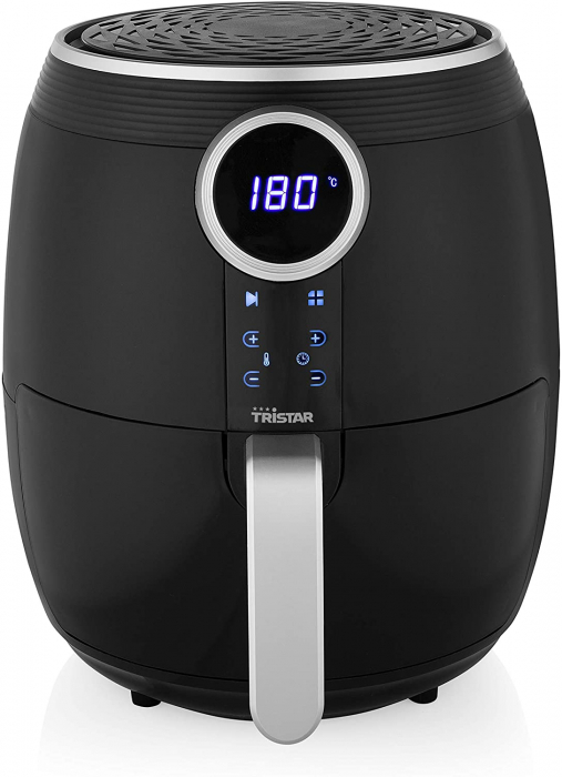 Friteuza fara ulei XXL Tristar FR-6956, 1500W, Capacitate 4.5 l, Control digital, Timer, Termostat reglabil 80-200 C, Negru [2]