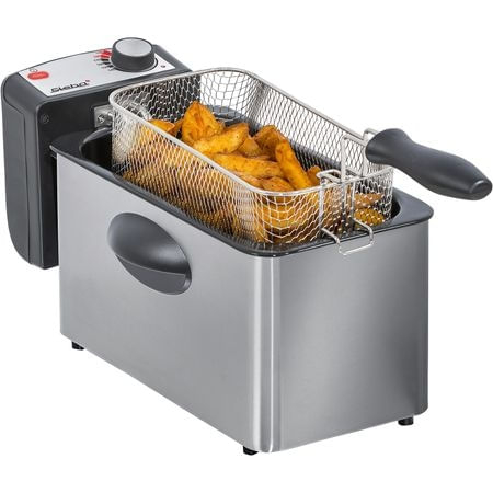 Friteuza Steba Germany DF 180, 2000W, Capacitate 3 litri, Control Temperatura, Capac cu fereastra, Inox