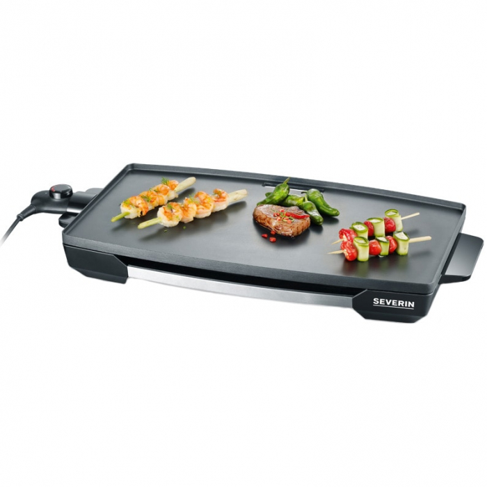 Gratar electric, Severin, 2200 W, Inox, 59.5x34.5 cm, Negru