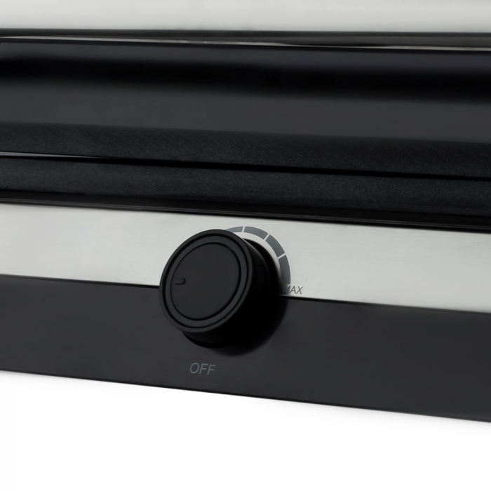RESIGILAT - Gratar electric STARCREST SGR-2923, 2000 W, Placi Grill, Deschidere 180°, Suprafata gatire 29 x 23 cm, Termostat Reglabil, Inox / Negru [7]