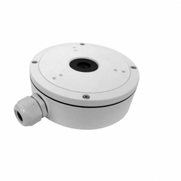 Hikvision Junction box for Dome Camera, DS-1280ZJ-M; Aluminum alloy material with surface spray treatment; Waterproof design; 157A 185A 51.5mm, 621g, white.