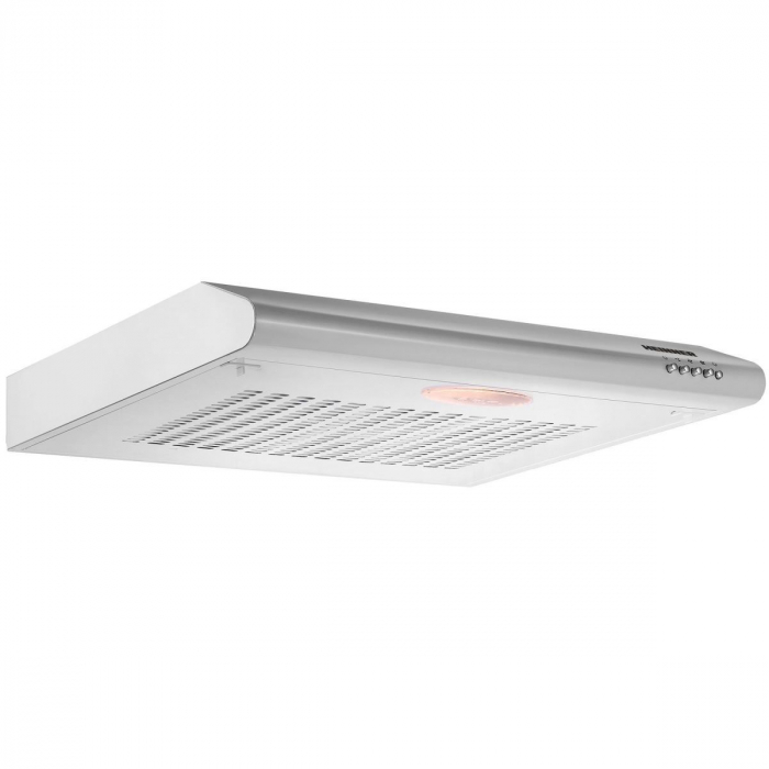 Hota traditionala Heinner CH-180WH, Putere de absorbtie 168.6 mc h, 1 motor, 3 trepte de putere, Iluminare, 60 cm, Alb