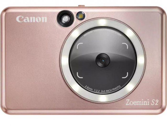 Imprimanta foto Canon Zoemini S2, 2 in 1 camera foto + imprimanta foto, tehnologie ZINK (zero ink) Viteza: 50 secunde pe poza, Rezolutie printare 314 X 600 dpi, Camera 8 megapixeli, blitz integrat, Bl