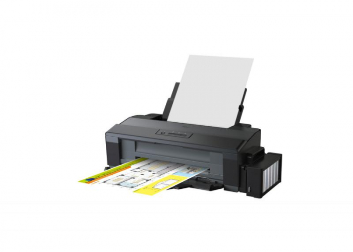 Imprimanta inkjet color CISS Epson L1300, dimensiune A3, viteza max ISO 15ppm alb-negru, 5,5ppm color, rezolutie 5760x1440dpi, alimentare hartie ...