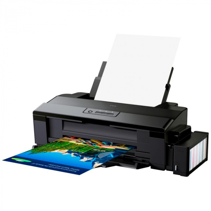Imprimanta inkjet color CISS Epson L1800, dimensiune A3+, viteza max 15ppm alb-negru si color, rezolutie 5760x1440dpi, alimentare hartie 100 coli...