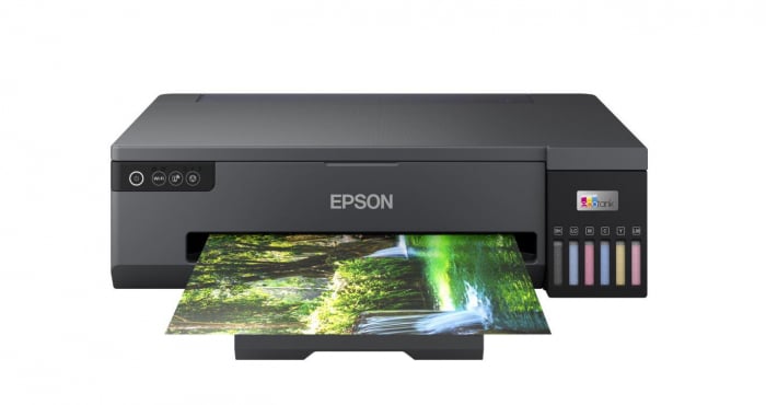 Imprimanta inkjet color CISS Epson L18050, dimensiune A3+, viteza printare 22ppm alb-negru, 22ppm color, rezolutie 5760 x 1440 dpi, 6 culori, Consumabile: 108 EcoTank, C13T09C14A, C13T09C24A, C13T09C4