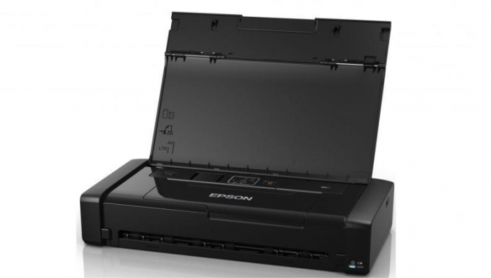 Imprimanta inkjet color portabila Epson WF-100W, dimensiune A4, viteza 7ppm alb-negru, 4ppm color, rezolutie 5760x1440 dpi, alimentare hartie 20 coli, interfata USB2.0, Wireless, Wi-Fi Direct, PictBr