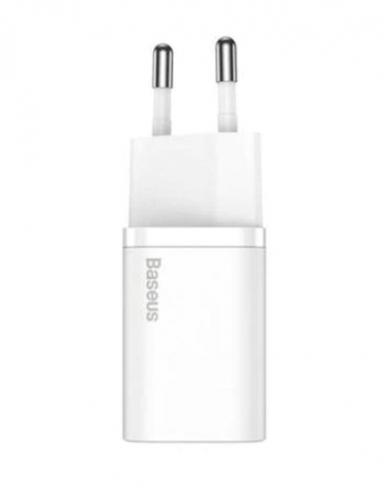 INCARCATOR retea Baseus Super Si, Quick Charge 20W, 1 x USB Type-C 5V 3A, alb