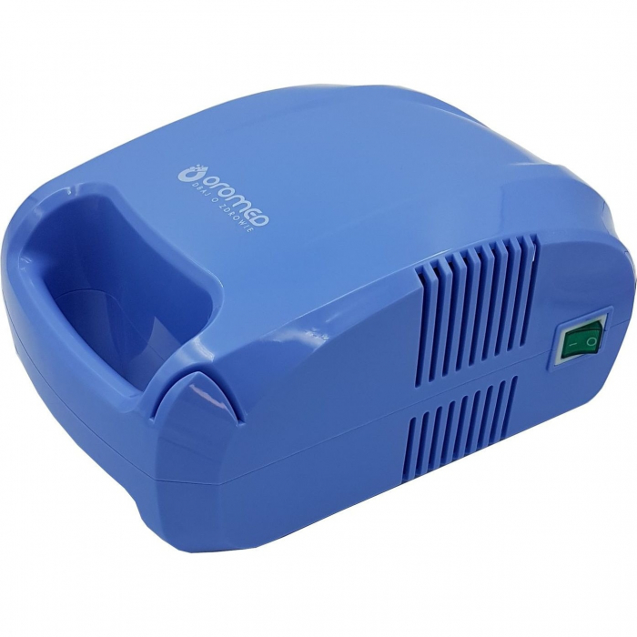Inhalator cu piston Oromed Oro-Family Plus, 196 x 104 x 145 mm, Albastru