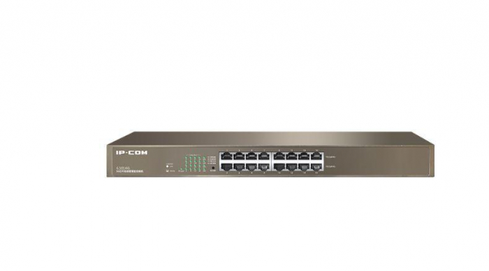 IP-COM 16-Port Gigabit Ethernet Switch, G1016G, unmanaged, Standarde: IEEE802.3, IEEE802.3u, IEEE802.3X, IEEE802.3ab, interfata: 16 10 100 1000 Mbps auto-negotiation RJ45, 32 Gbps.