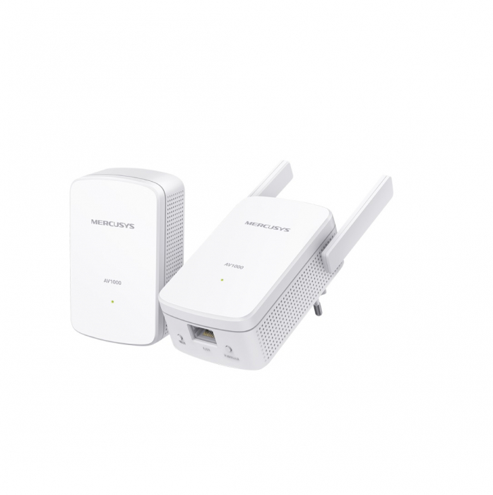 Kit Adaptor Powerline AV1000, Wi-Fi, Gigabit, Mercusys MP510KIT