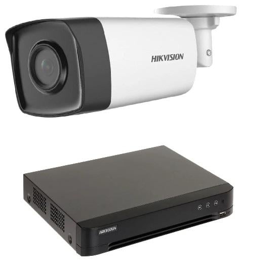 Kit supraveghere video 2MP Hikvision. Kitul contine: 2 x camere DS- 2CE17D0T-IT3F2C, 1 x DVR IDS-7204HUHI-M1 SC,