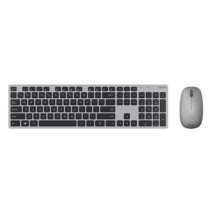 Kit Tastatura + Mouse Asus W5000, Wireless (10m) 2.4GHz, 800 1200 1600dpi, tastatura chiclet, 13 dedicated Windows 10 hotkeys, ultra-thin 11mm profile, high-quality rubber dome switches for silent, re