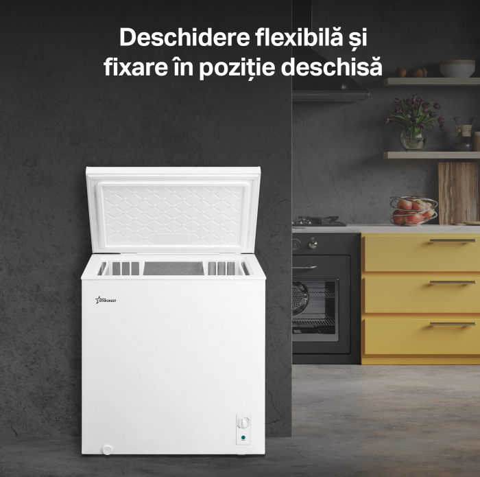 Lada frigorifica STARCREST SCF-198WHE, Clasa E, Capacitate 198L, Sistem convertibil - functie frigider, Termostat reglabil, Alb [3]
