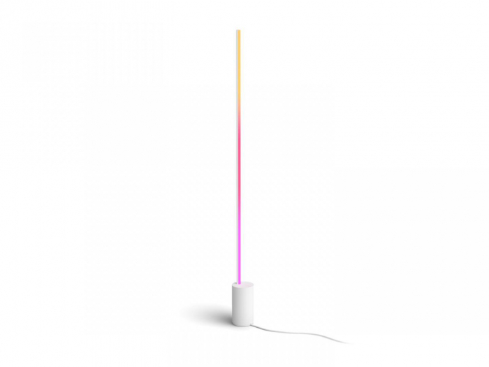 Lampadar LED RGB Philips Hue Gradient Signe, Bluetooth, 29W, 2550 lm, lumina alba si color (2000-6500K), IP20, 145.8cm, Aluminiu, Alb