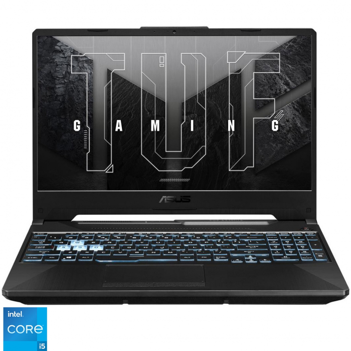 Laptop ASUS Gaming TUF F15 FX506HC cu procesor Intel Core, i5-11400H pana la 4.50 GHz, 15.6 ,FHD 144Hz, 16GB DDR4, 512GB SSD, GeForce RTX 3050 4GB, No OS, Graphite Black Laptop, Tablete & Telefoane
