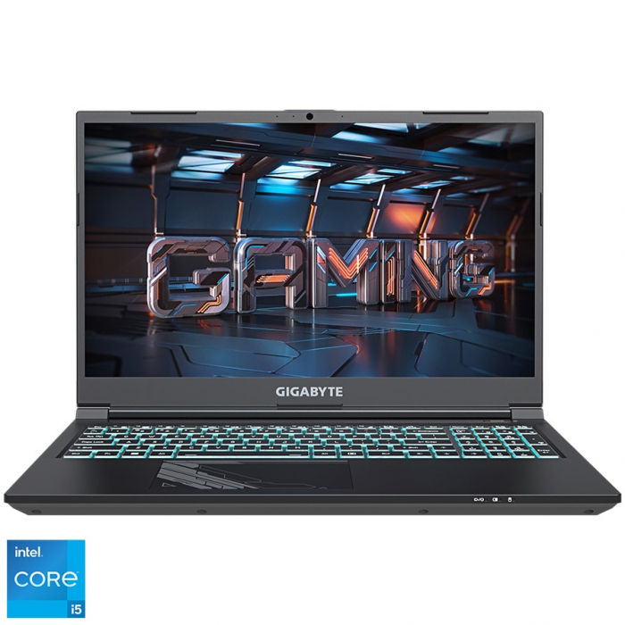 Laptop Gaming Gigabyte G5 KF cu procesor Intel Core, i5-12500H pana la 4.50GHz, 15.6 , Full HD, 144Hz, 16GB, 512GB SSD, NVIDIA GeForce RTX 4060 8GB GDDR6, Free DOS, Black Laptop, Tablete & Telefoane