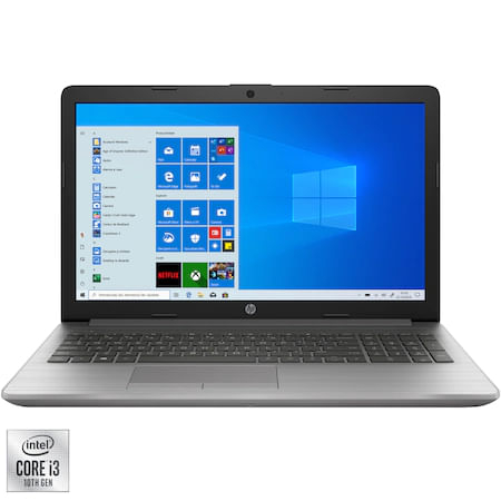 Laptop HP 250 G7 cu procesor Intel Core i3-1005G1 pana la 3.40 GHz, 15.6 , Full HD, 4GB, 256GB SSD, Intel UHD Graphics, Windows 10 Pro, Silver