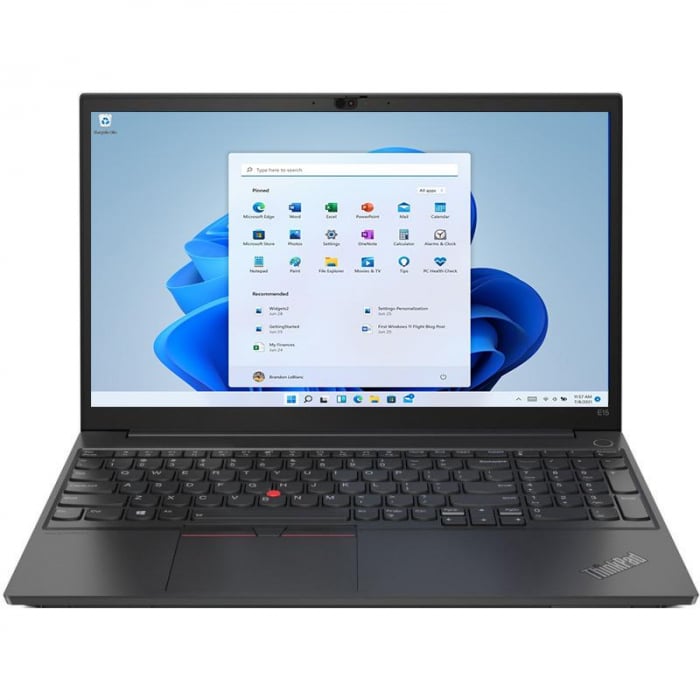 Laptop Lenovo 15.6 ThinkPad E15 Gen 3, FHD IPS, Procesor AMD Ryzen, 7 5700U (8M Cache, up to 4.3 GHz), 16GB DDR4, 1TB SSD, Radeon, No OS, Black
