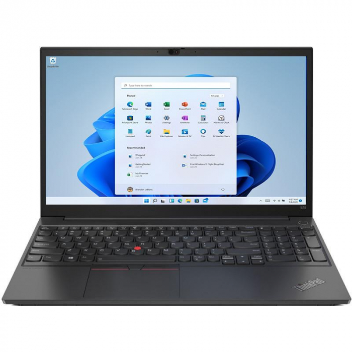 Laptop Lenovo 15.6 ThinkPad E15 Gen 3, FHD IPS, Procesor AMD Ryzen, 7 5700U (8M Cache, up to 4.3 GHz), 16GB DDR4, 1TB SSD, Radeon, Win 11 Pro, ...