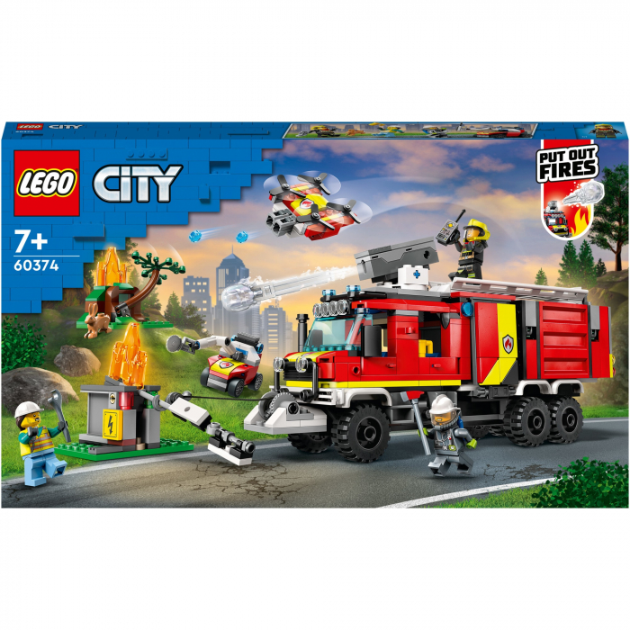 LEGO City - Masina unitatii de pompieri 60374, 502 piese