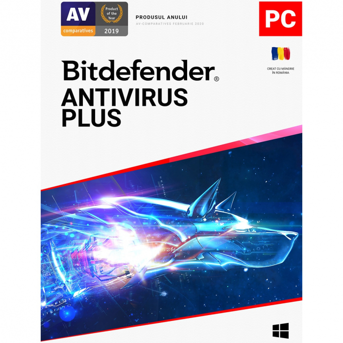 Licenta retail Bitdefender Antivirus Plus - protectie de bazapentru PC- uri Windows, valabila pentru 2 ani, 10 dispozitive, new