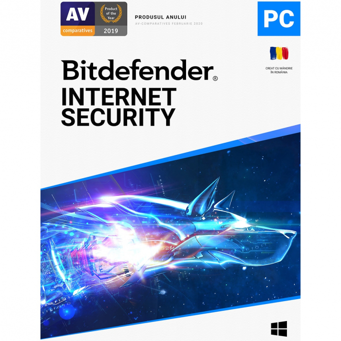 Licenta retail Bitdefender Internet Security - protectie completapentru Windows, valabila pentru 2 ani, 10 dispozitive, new
