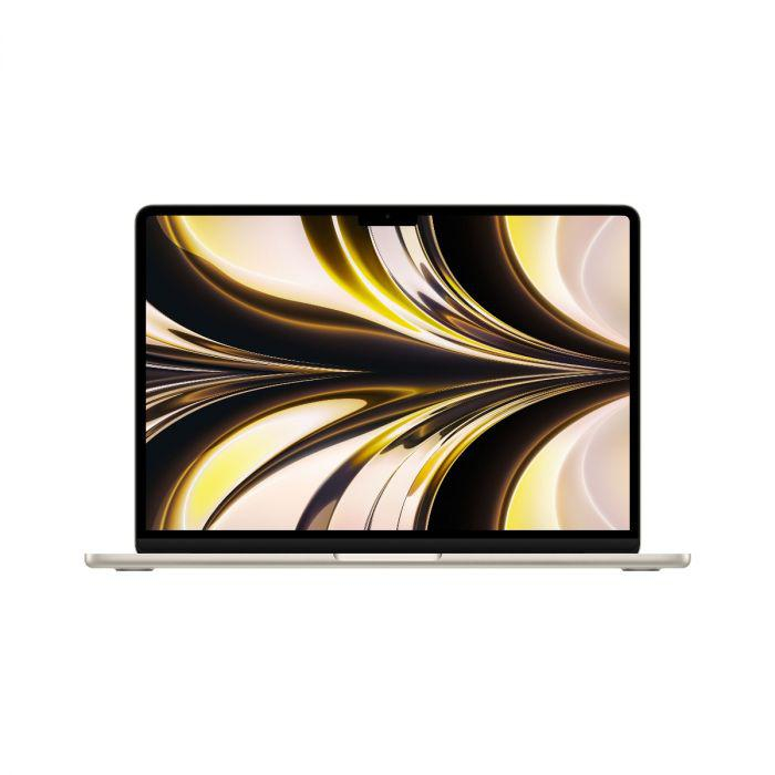 Laptop Apple MacBook Air 13-inch, cu procesor Apple M2, 8 nuclee CPU si 8 nuclee GPU, 8 GB, 256GB, Starlight, Layout INT