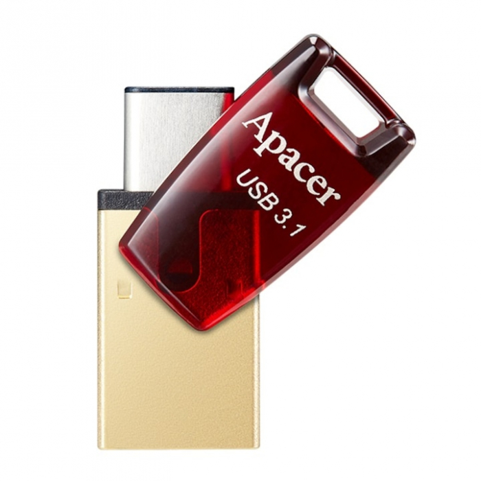 Memorie flash Apacer AH180 USB3.1 - USB-C, 32GB, OTG, rosu [4]