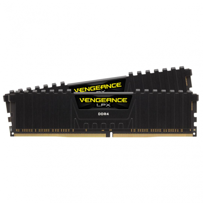 Memorie ram corsair vengeance lpx black, dimm, ddr4, 32gb (2x16gb), cl15, 2666mhz