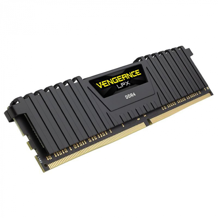Memorie ram corsair vengeance lpx black, dimm, ddr4, 8gb, cl16, 3000mhz