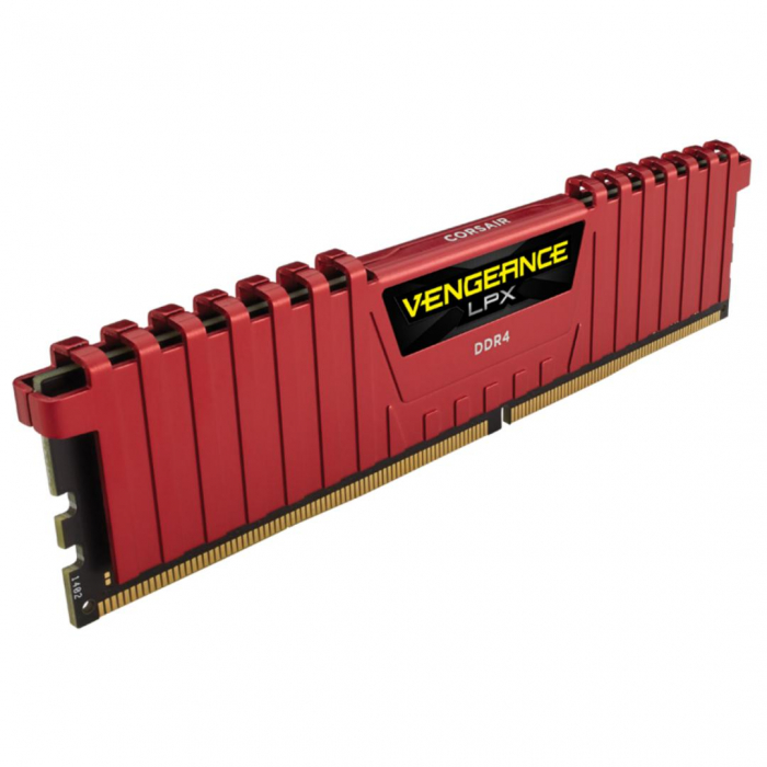 Memorie RAM Corsair Vengeance LPX Red, DIMM, DDR4, 8GB, CL16, 2666MHz