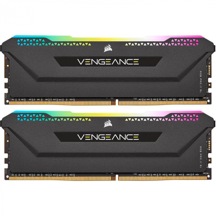 Memorie ram corsair vengeance rgb pro sl, dimm, 16gb (8gb x 2), ddr4, cl18, 3600mhz