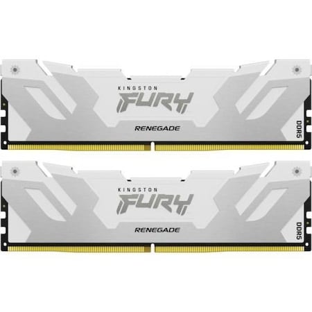 Memorie RAM Kingston, DIMM, DDR5, 32GB, 6800MHz, CL36, 1.35V, FURY Renegade White, RGB, Kit of 2