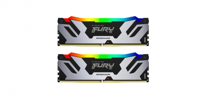 Memorie ram kingston, dimm, ddr5, 32gb, 7200mhz, cl38, 1.35v, fury renegade rgb, kit of 2