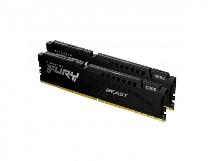 Memorie RAM Kingston Fury Beast, DIMM, DDR5, 32GB (2x16GB), CL40, 5200MHz