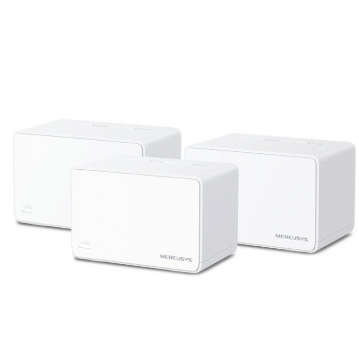 Mercusys AX3000 Whole Home Wi-Fi system HALO H80X(3-PACK),wi-fi 6 Dual-Band, Standarde Wireless: IEEE 802.11ax ac n a 5 GHz, IEEE 802.11ax n b g 2.4 GHz, viteza wireless: 2402 Mbps on 5 GHz, 574 Mbps