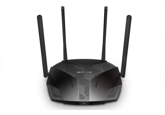 Mercusys Router, AX3000, MU-MIMO, Dual-Band, WPA3, Standarde wireless: Wi-Fi 802.11ax ac a b g n, Rata semnal: 2402 Mbps (5 GHz) + 574 Mbps (2.4 GHz), Securitate Wireless: WEP, WPA WPA2-Personal, W