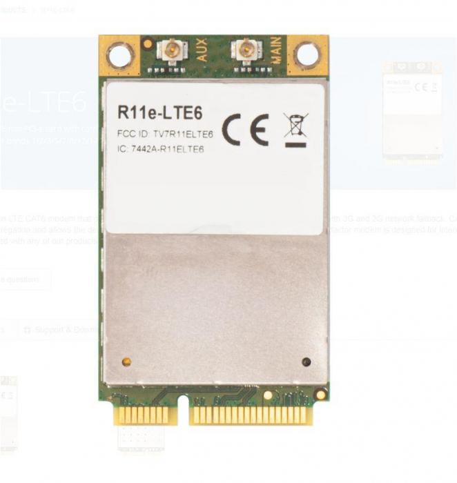MIKROTIK RBLHGGRR11E-LTE6 KIT Modem, Procesor: 800Mhz,256Mb RAM ,16Mb Flash, Dimensiuni: 391 x 391 x 237 mm, POE in: 12-57 V, Interfata: 1 x 10 100 1000, 1 x Micro-sim, 1 x MiniPCI-e, IP54, consum