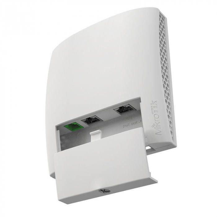 Miktrotik wireless access point wsAP ac lite, RBWSAP-5HAC2ND; In-wallDual Concurrent 2.4GHz 5GHz wireless access point with three E thernetports and telephone jack pass through for hospitality networ