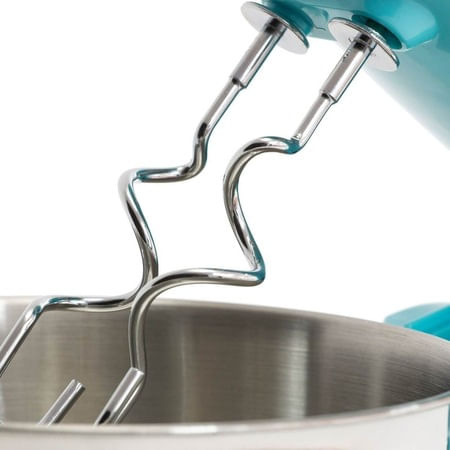 Mixer cu bol Cecotec Cecomixer Easy 4041, 250 W,  Bol inox 3 l, 6 viteze, Tel, carlige, paleta incluse, Albastru/Inox [6]