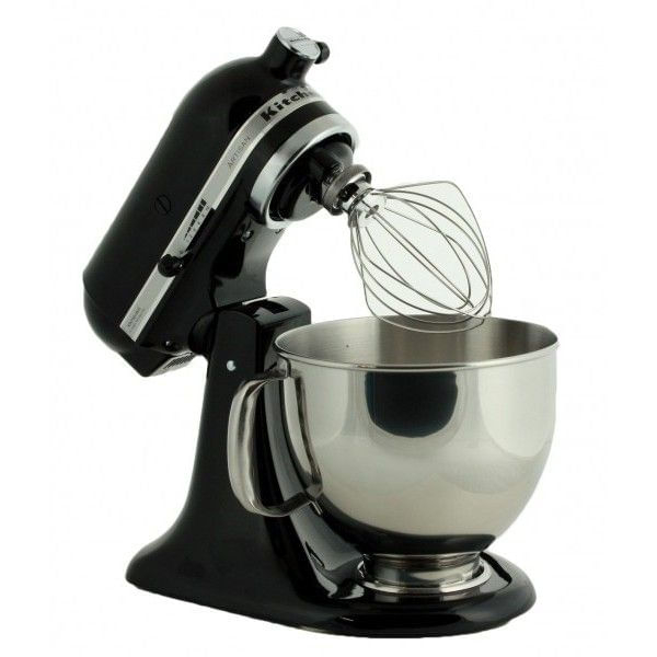 Mixer cu bol kitchenaid artisan kit-5ksm150pseob, 300 w, 10 viteze, bol de inox 4.8 l, negru