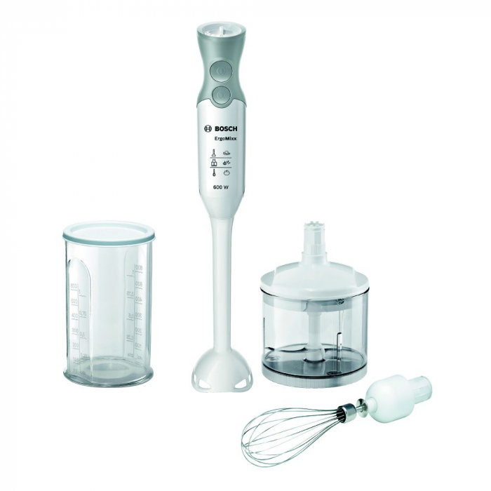 Mixer vertical bosch msm87140, 750 w, 12 viteze, soft touch, functii pasare, amestecare, tocare, negru inox
