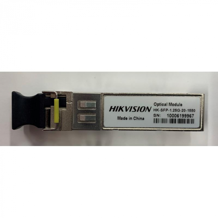 Modul fibra optica Hikvision HK-SFP-1.25G-20-1550; TX1550nm 1.25G, RX1310nm 1.25G,LC, single mode and single fiber, 20km,0 70, ƒ,SFP