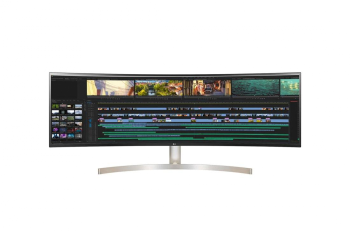Monitor 49 LG 49WL95C-WE, curbat, IPS, 5 ms, 60 Hz, 32:9, 5K 5120x 1440, 350 cd mp, 178 178, 1000:1, Anti Glare, HDR 10, HDR Effect, 2 HDMI, DP, USB-C, Headphone Out, Flicker safe, 2PBP 3PBP, boxe 2