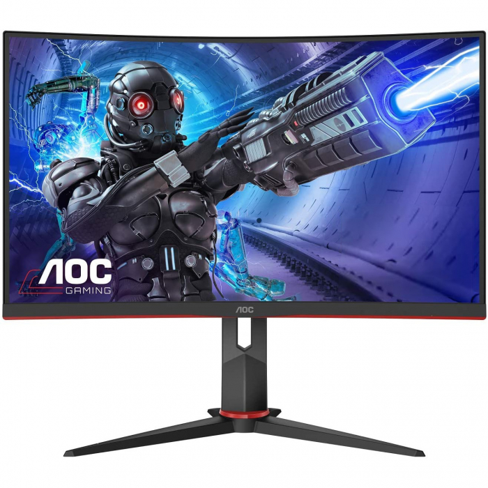 Monitor Curbat Gaming LED VA AOC 31.5 , FHD, 240Hz, 1ms, FreeSync, FrameLess, HDMI, DisplayPort, C32G2ZE BK