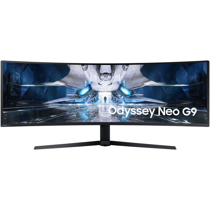 Monitor curbat LED VA Samsung Odyssey G9 Neo 49 , Dual QHD, Display Port, 1ms, 240Hz, FreeSync, Vesa, Negru