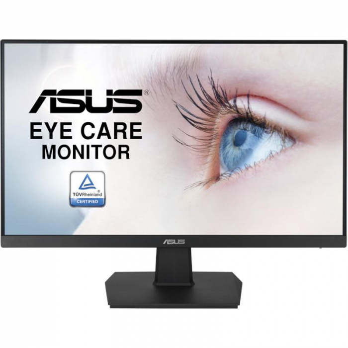 Monitor Eye Care ASUS VA24EHE, 23.8 , Full HD, IPS, Rama ingusta, 75Hz, Adaptive-Sync, Low Blue Light, Flicker Free, Design ergonomic, Montare pe perete