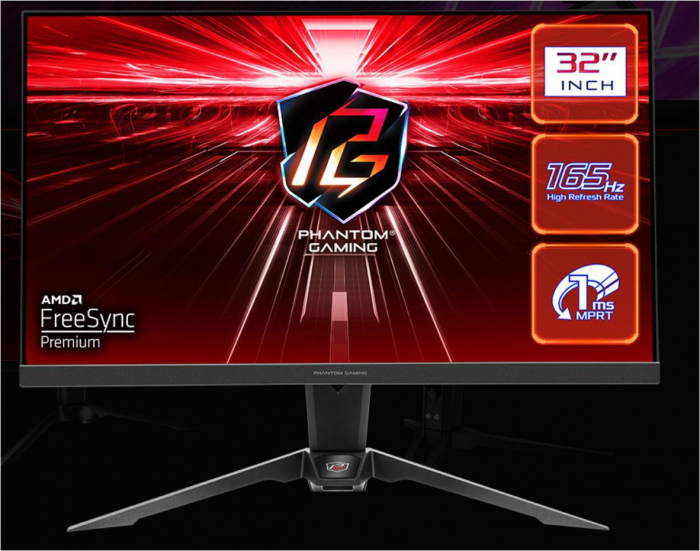 Monitor Gaming Asrock PG32QF2B, diagonala: 31.5 , Aspect: 16:9, anti-glare, Rezolutie: 2560 x 1440, Refresh rate: 165Hz, Luminozitate: 550 cd m2, Contrast: 3000:1, unghi vizualizare: 178 (H) 178 (V)