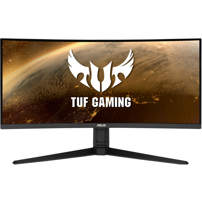 Monitor gaming curbat LED VA ASUS TUF 34 , UltraWide QHD, DisplayPort, 165Hz, Adaptive-Sync, FreeSync Premium, Vesa, Negru